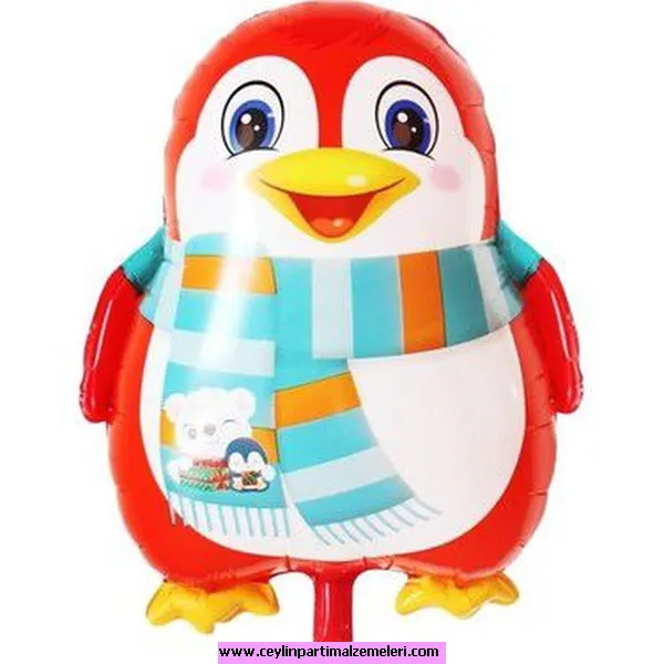 Renkli Penguen Folyo Balon